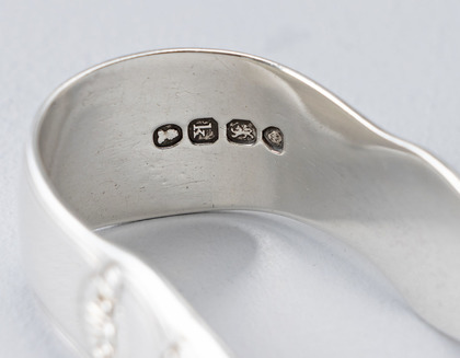 Coburg Pattern Georgian Silver Sugar  Tongs